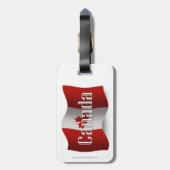 Canada Waving Flag Bagagelabel (Achterkant verticaal)