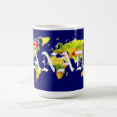 CANADA WERELD KAART KOFFIEMOK (Center)