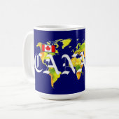 CANADA WERELD KAART KOFFIEMOK (Voorkant links)