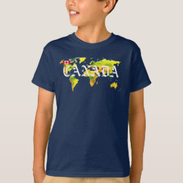 CANADA WERELD KAART T-SHIRT