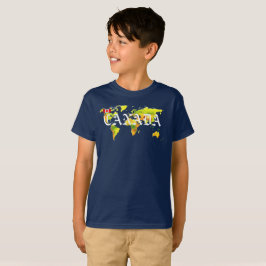 CANADA WERELD KAART T-SHIRT