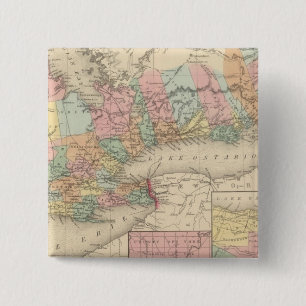 Canada West Upper Vierkante Button 5,1 Cm