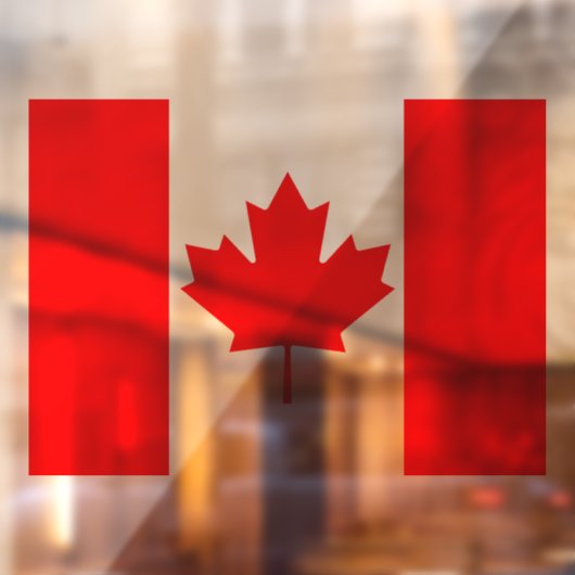 Canada Window Sign, Cling, Canadese vlag Raamsticker (Vel 2)