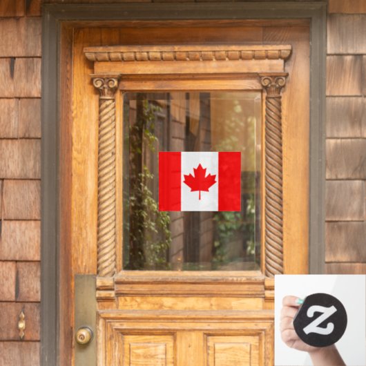 Canada Window Sign, Cling, Canadese vlag Raamsticker (Huis Deur)
