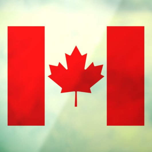 Canada Window Sign, Cling, Canadese vlag Raamsticker (Vel 3)