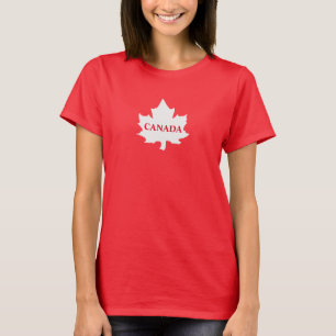CANADA Wit Maple Leaf Vrouwen T-shirt