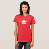 CANADA Wit Maple Leaf Vrouwen T-shirt (Voorkant volledig)
