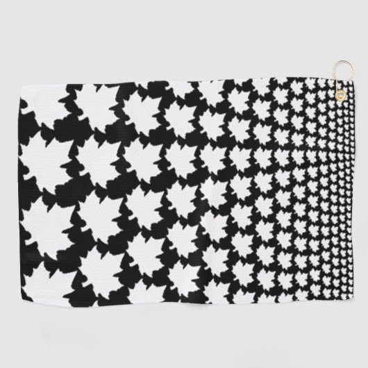 CANADA Witte esdoorn bladeren golfhanddoek (Horizontaal)