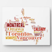 Canada Word Art Cities Fotoplaat (Voorkant)