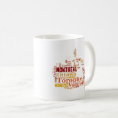 Canada Word Art Cities Koffiemok (Voorkant rechts)