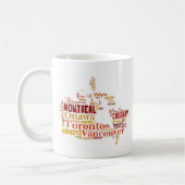 Canada Word Art Cities Koffiemok (Links)