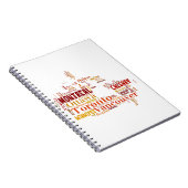 Canada Word Art Cities Notitieboek (Rechterzijde)
