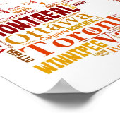 Canada Word Art Cities Poster (Hoek)