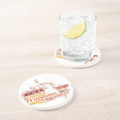 Canada Word Art Cities Zandsteen Onderzetter (Zijkant)