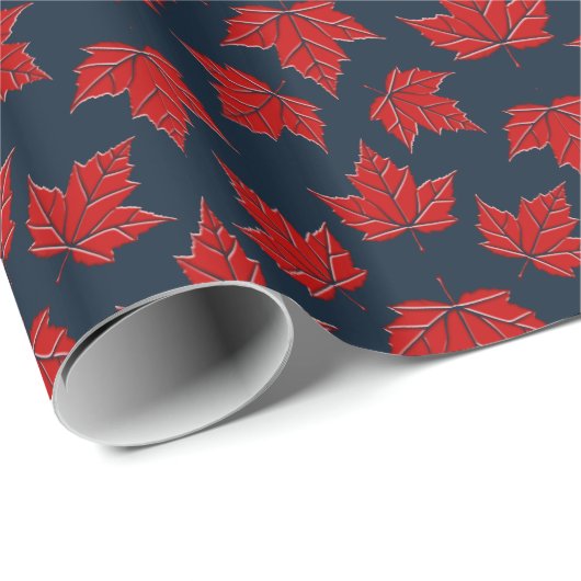 Canada Wrapping Paper Canada Maple Leaf Paper Cadeaupapier (Rol Hoek)