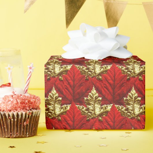 Canada Wrapping Paper Canada Maple Leaf Paper Cadeaupapier (Verjaardagsfeest)