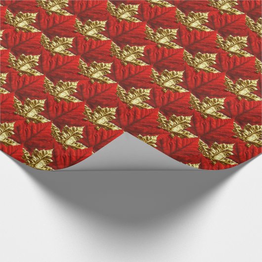 Canada Wrapping Paper Canada Maple Leaf Paper Cadeaupapier (Hoek)