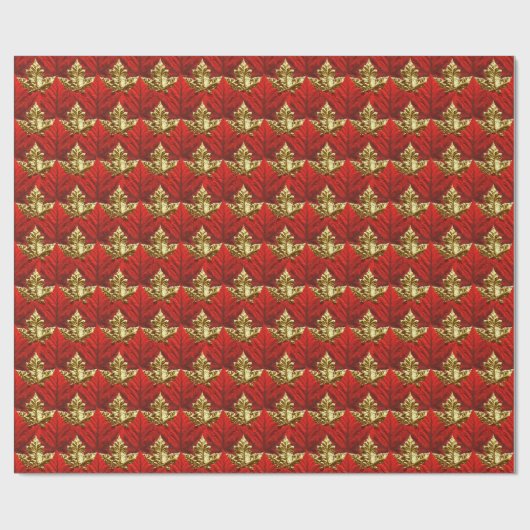 Canada Wrapping Paper Canada Maple Leaf Paper Cadeaupapier (Vlak)
