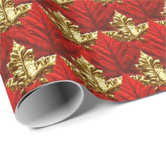 Canada Wrapping Paper Canada Maple Leaf Paper Cadeaupapier (Rol Hoek)