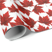 Canada Wrapping Paper Canada Maple Leaf Paper Cadeaupapier (Rol Hoek)
