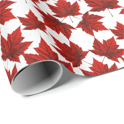 Canada Wrapping Paper Canada Maple Leaf Paper Cadeaupapier (Rol Hoek)