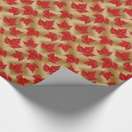 Canada Wrapping Paper Canada Maple Leaf Paper Cadeaupapier (Hoek)