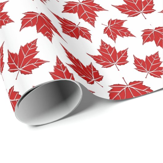 Canada Wrapping Paper Canada Maple Leaf Paper Cadeaupapier (Rol Hoek)