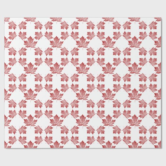 Canada Wrapping Paper Canada Maple Leaf Paper Cadeaupapier (Vlak)