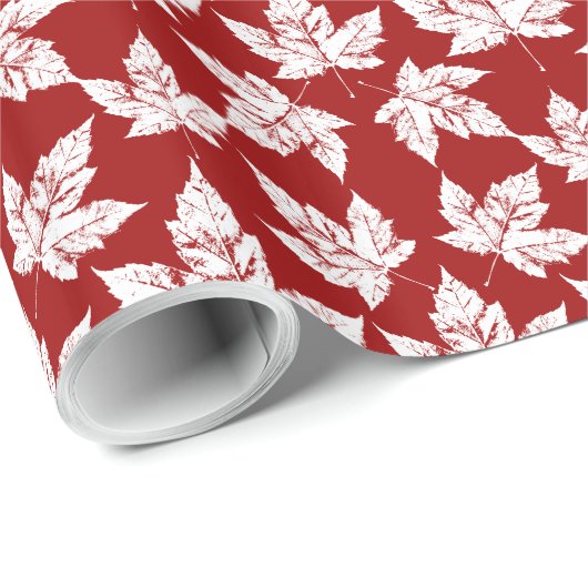 Canada Wrapping Paper Canada Maple Leaf Paper Cadeaupapier (Rol Hoek)
