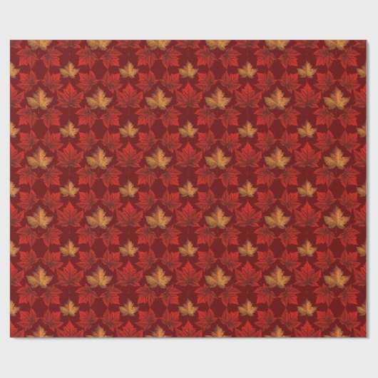 Canada Wrapping Paper Canada Maple Leaf Paper Cadeaupapier (Vlak)