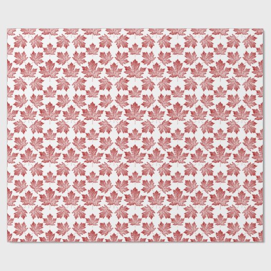 Canada Wrapping Paper Canada Maple Leaf Paper Cadeaupapier (Vlak)