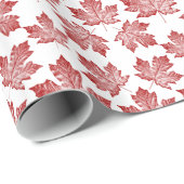 Canada Wrapping Paper Canada Maple Leaf Paper Cadeaupapier (Rol Hoek)