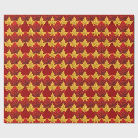 Canada Wrapping Paper Canada Maple Leaf Paper Cadeaupapier (Vlak)