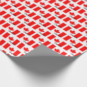 Canada Wrapping Paper, Canadian Flag Patriot White Cadeaupapier (Hoek)