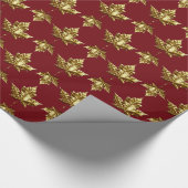 Canada Wrapping Paper Gold Canada Souvenir Paper Cadeaupapier (Hoek)