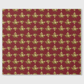 Canada Wrapping Paper Gold Canada Souvenir Paper Cadeaupapier (Vlak)