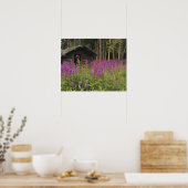 Canada, Yukon, Ross River Area, verlaten cabine Poster (Keuken)