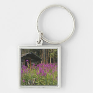 Canada, Yukon, Ross River gebied, Verlaten hut Sleutelhanger