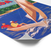 Canada, Zeilboot, Vintage Travel Poster (Hoek)