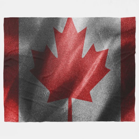 Canada zijden vlag fleece deken (Voorkant (Horizontaal))