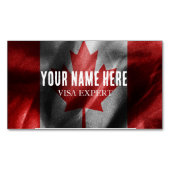 Canada zijden vlag magnetisch visitekaartje (Voorkant)