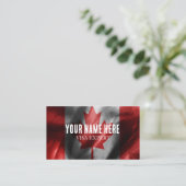 Canada zijden vlag visitekaartje (Staand voorkant)