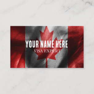 Canada zijden vlag visitekaartje