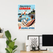 Canada Zomer Kunst Vintage Reisposter Canadese Poster (Thuiskantoor)