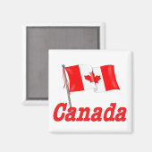 Canada zwaaiende vlag magneet (Voorkant / Achterkant)