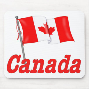 Canada zwaaiende vlag muismat