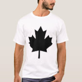 Canada Zwart Classic Stijlvol Maple Leaf T-shirt (Voorkant)