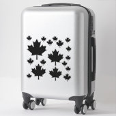 Canada Zwart Schets Stijlvol Maple Leaf Sticker (Koffer)