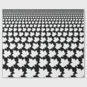 CANADA Zwart & Wit Esdoornbladeren inpakpapier (Vlak)