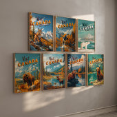 Canada Zwarte Beer Vintage Reis Poster